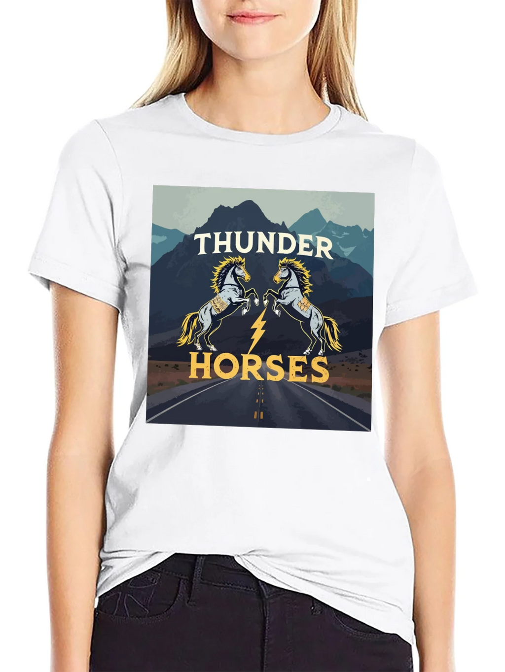 Thunder Horses Graphic T-Shirt - Black product image 8