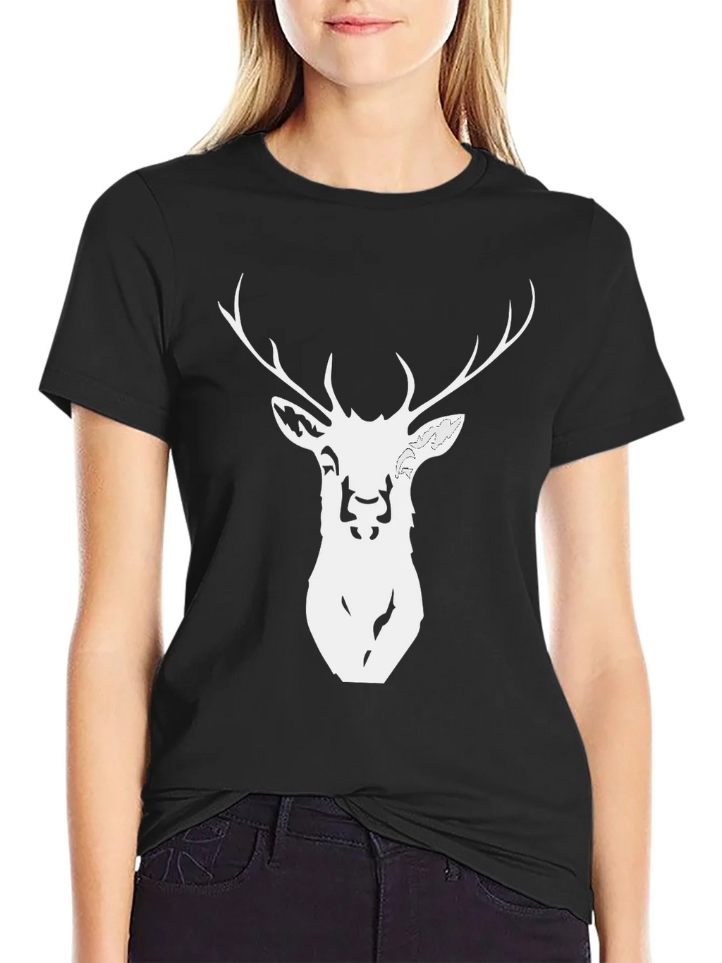 Stag Graphic Tee - Black Deer Head Design product image 2