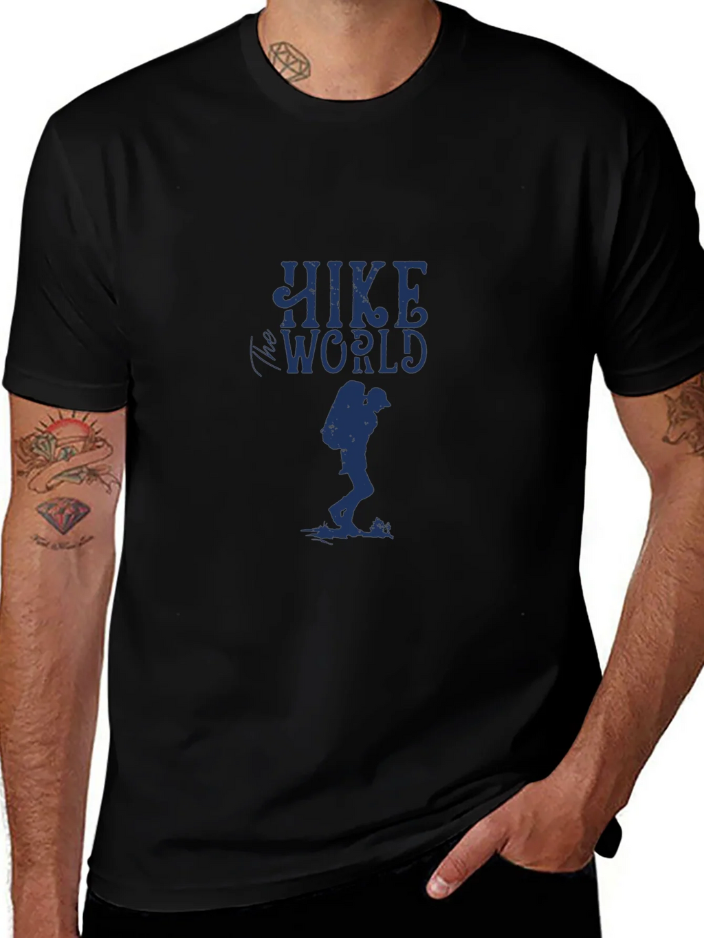 Hike World Graphic Tee - Black Adventure Shirt product image 1