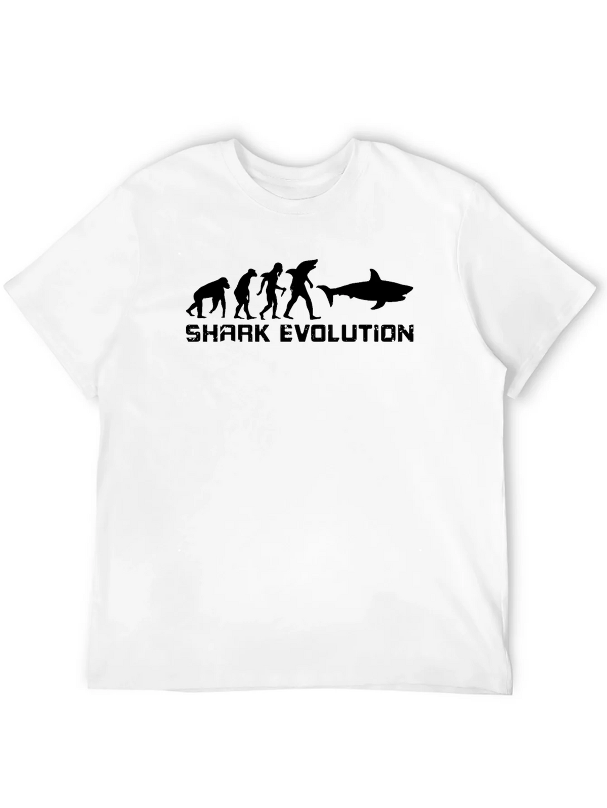 Shark Evolution Graphic Print Black T-Shirt product image 11