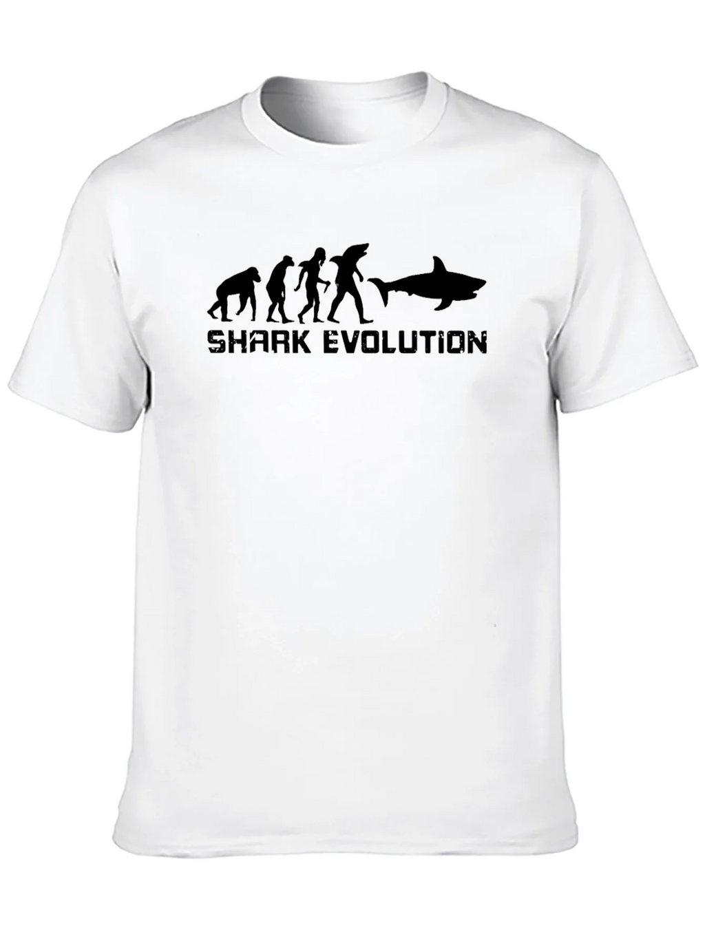 Shark Evolution Graphic Print Black T-Shirt product image 9