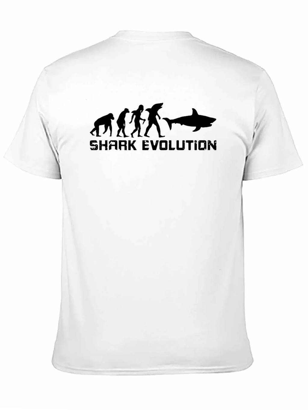 Shark Evolution Graphic Print Black T-Shirt product image 10