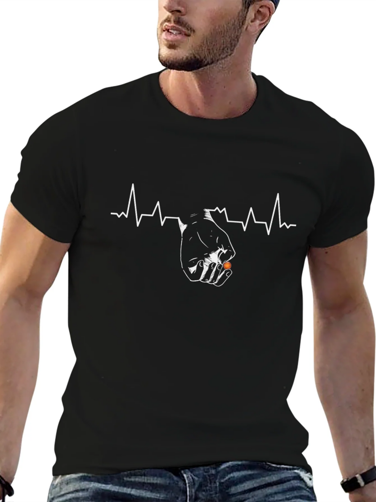 Heartbeat Gamer T-Shirt - Black product image 4
