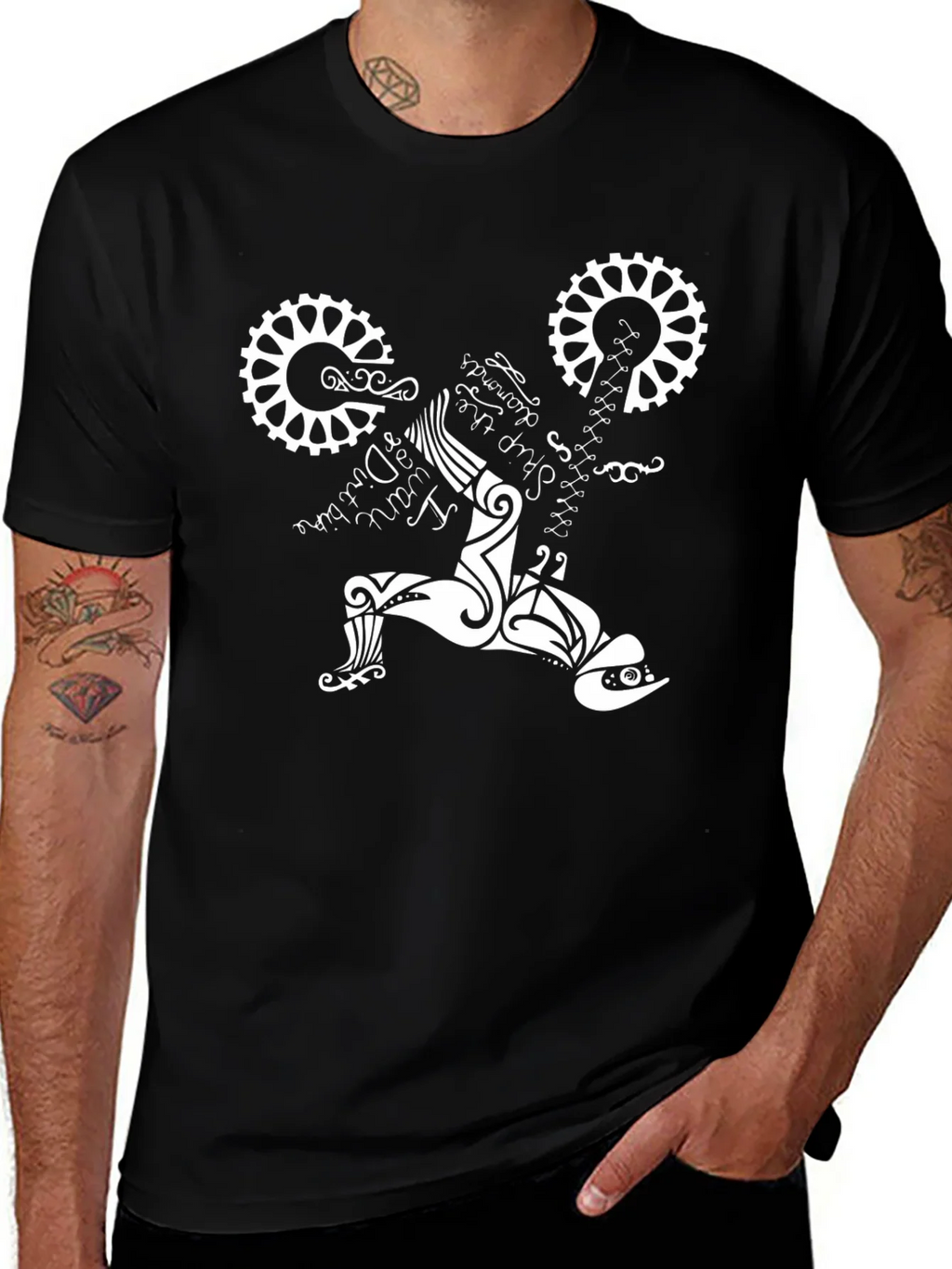 Black T-Shirt with Bike Design product image 1