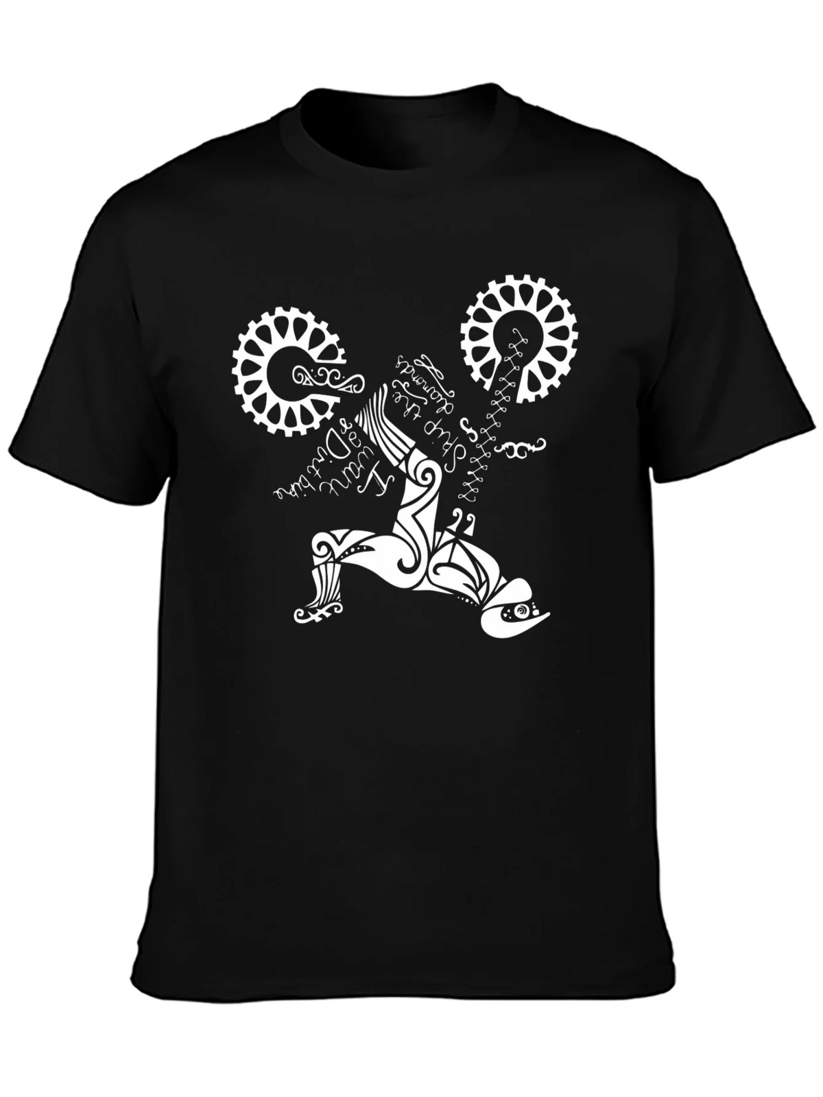Black T-Shirt with Bike Design product image 3