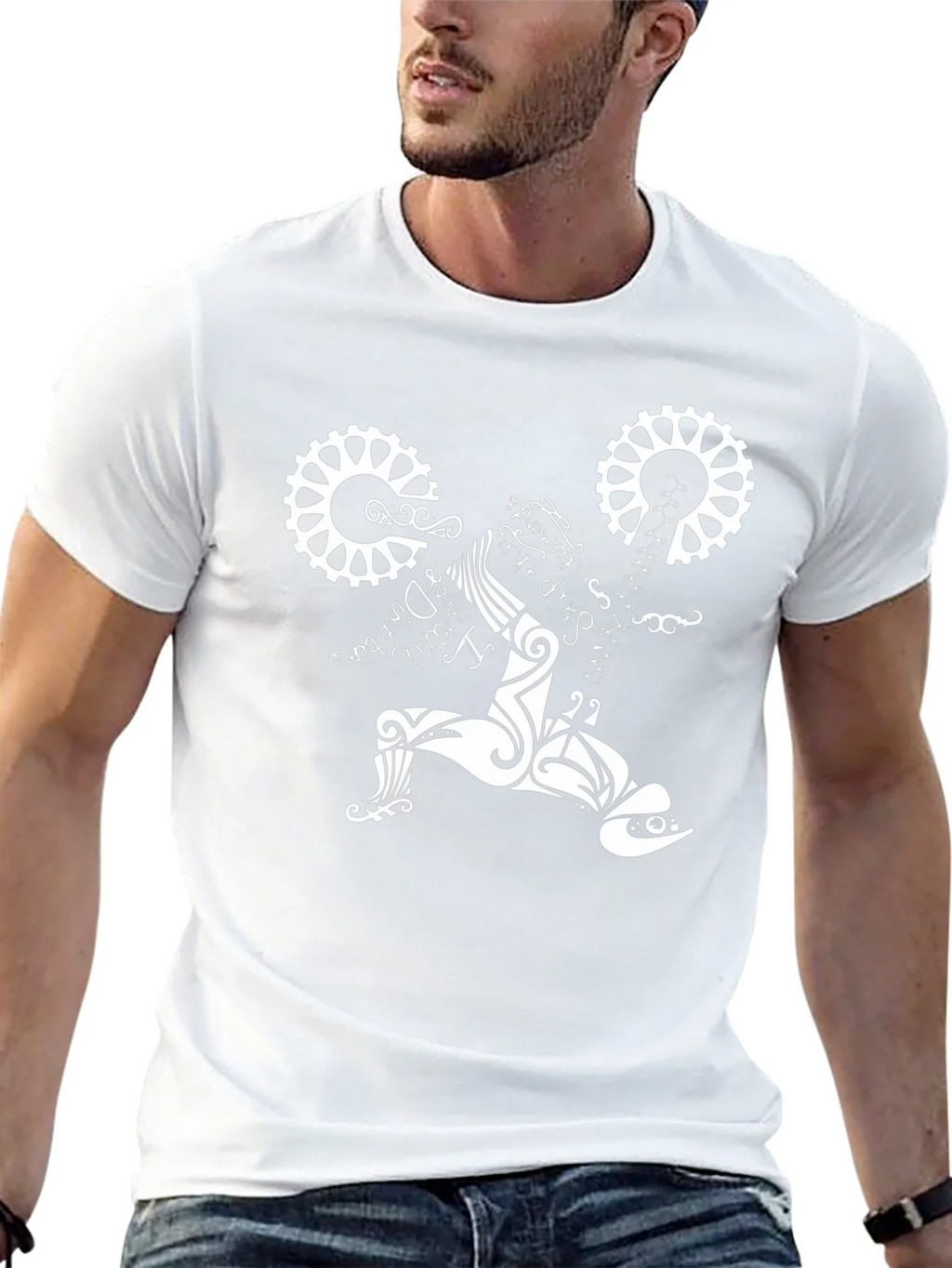 Black T-Shirt with Bike Design product image 12
