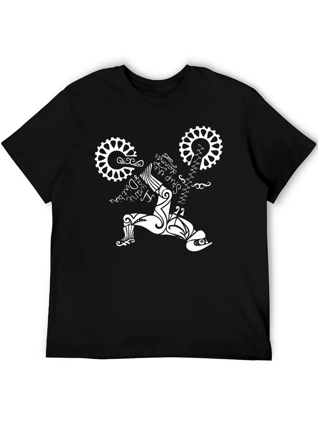 Black T-Shirt with Bike Design product image 5