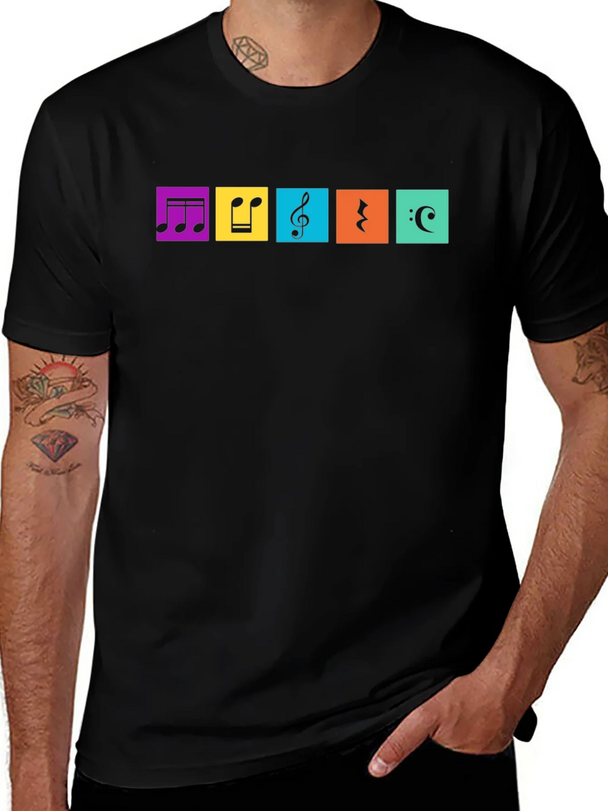 Musical Notes T-Shirt - Colorful Music Design product image 1