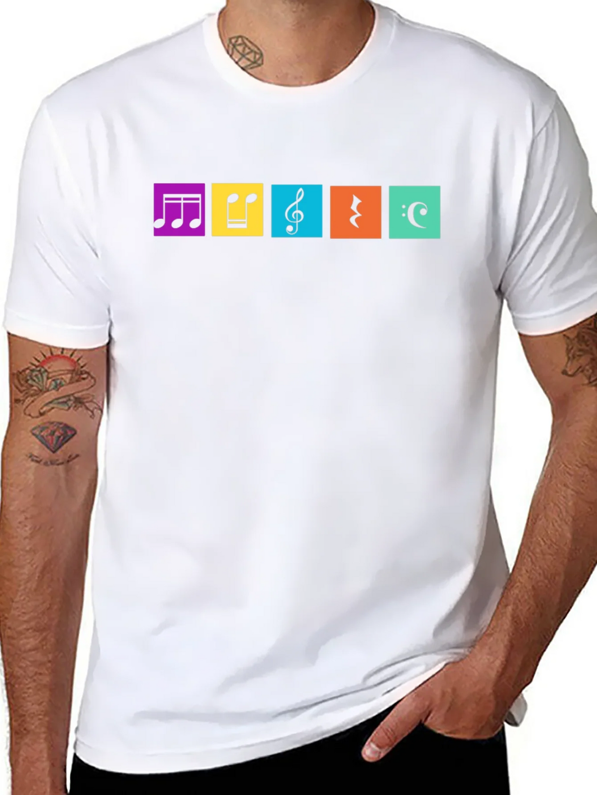 Musical Notes T-Shirt - Colorful Music Design product image 7