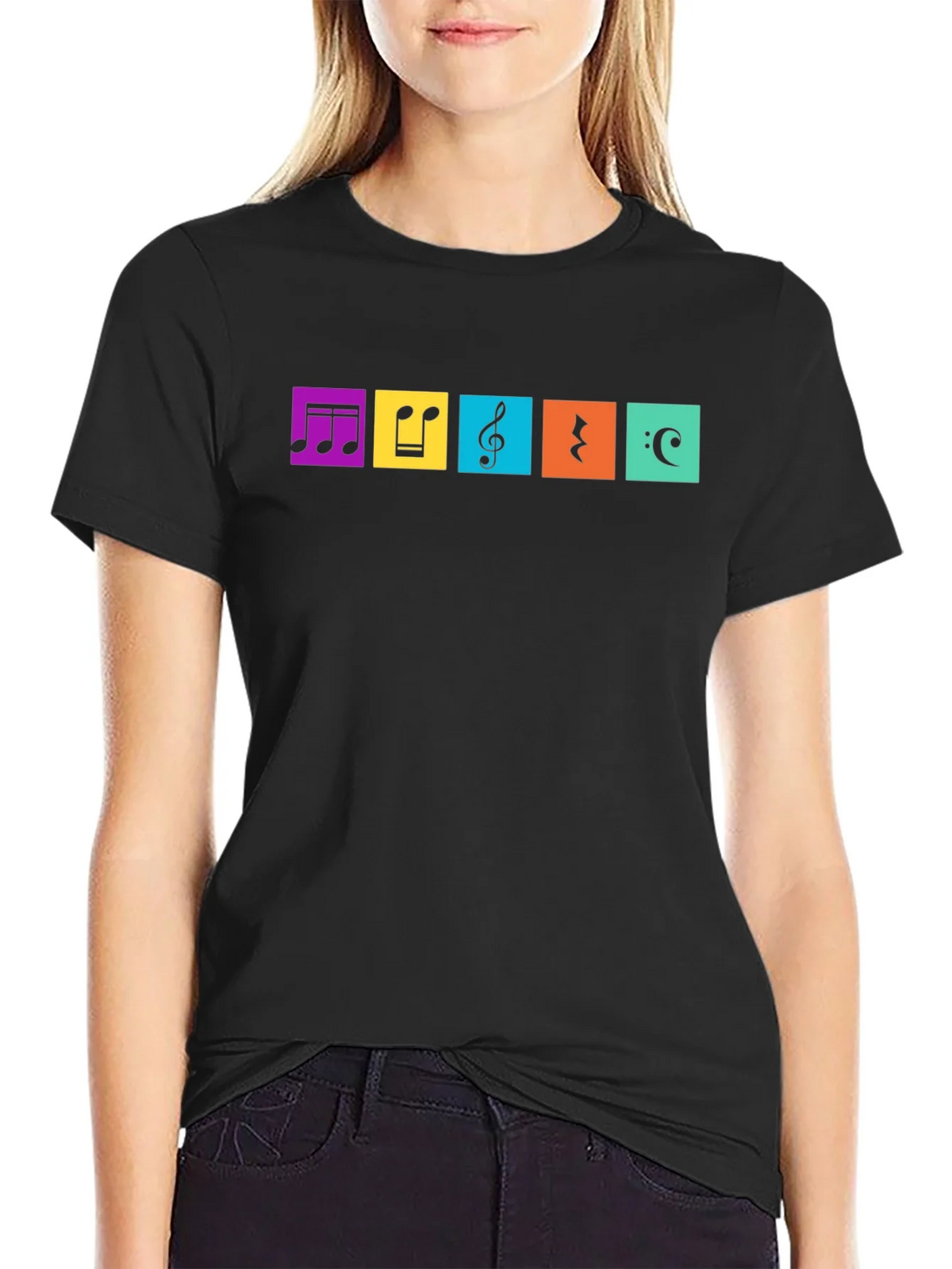 Musical Notes T-Shirt - Colorful Music Design product image 2