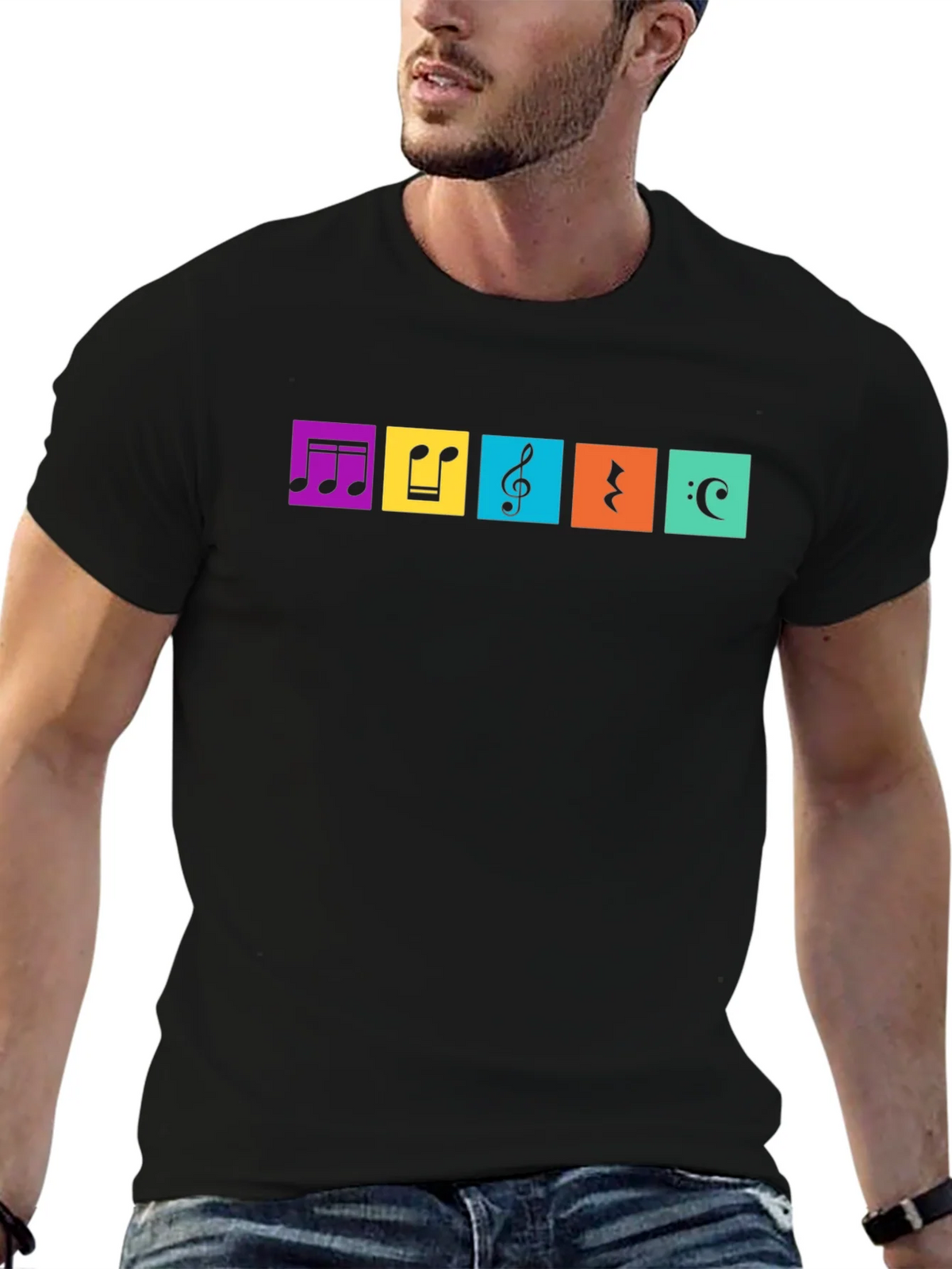 Musical Notes T-Shirt - Colorful Music Design product image 6