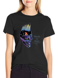 Rock n Roll Skull Graphic Tee - Punk Style product image 1