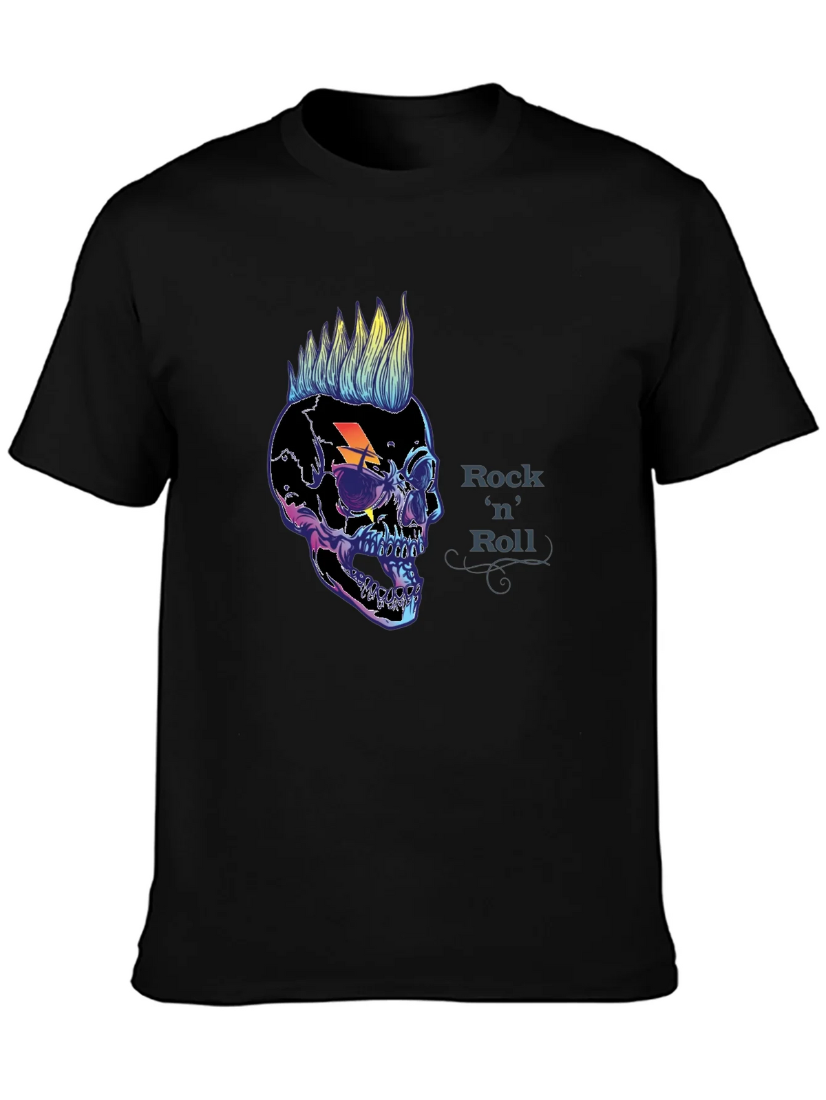 Rock n Roll Skull Graphic Tee - Punk Style product image 2