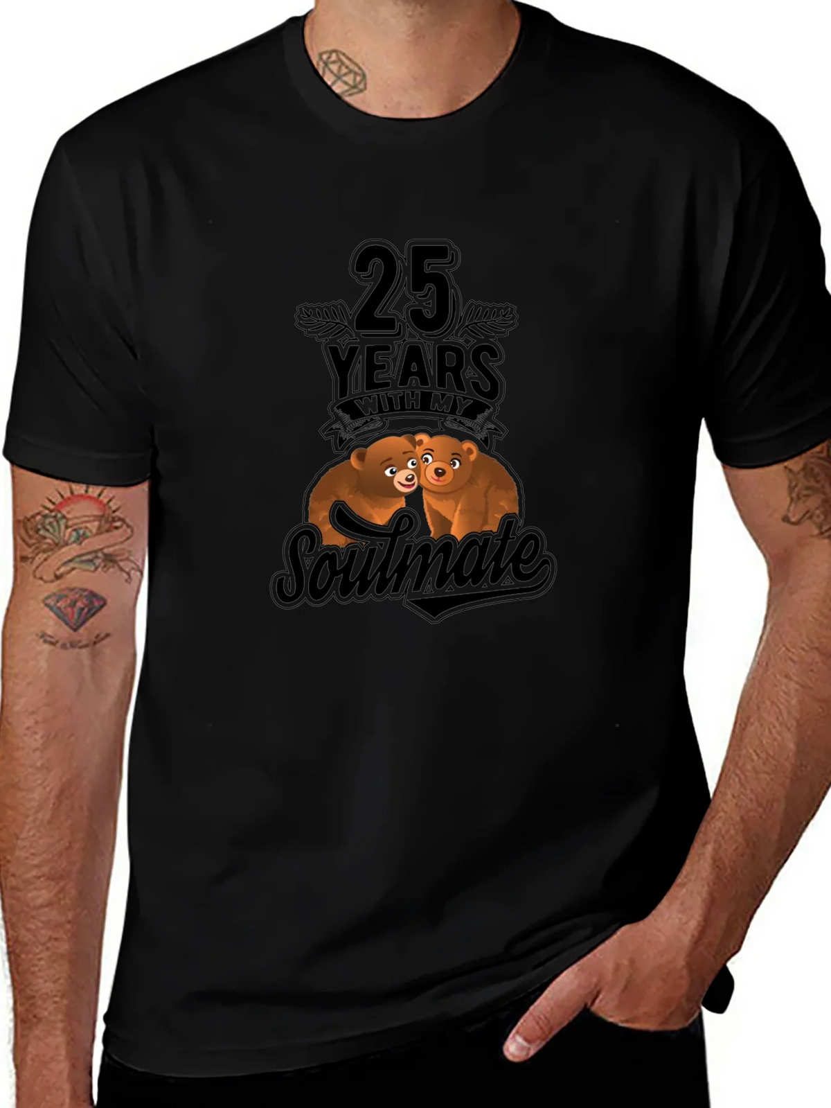 25th Anniversary Soulmate Bear Hug T-Shirt product image 1