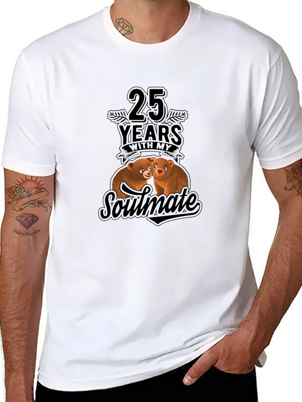 25th Anniversary Soulmate Bear Hug T-Shirt product image 3