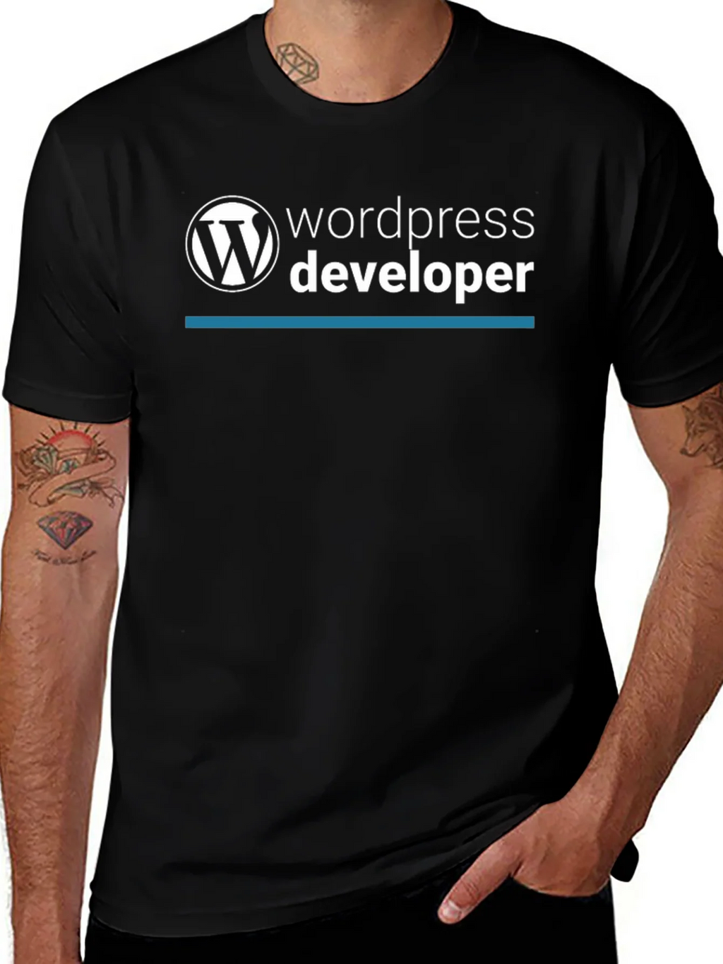 WordPress Developer Graphic Tee - Black product image 1