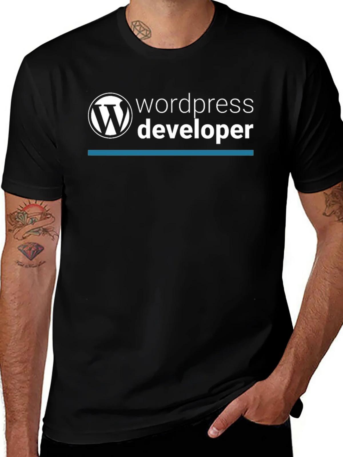 WordPress Developer Graphic Tee - Black product image 1