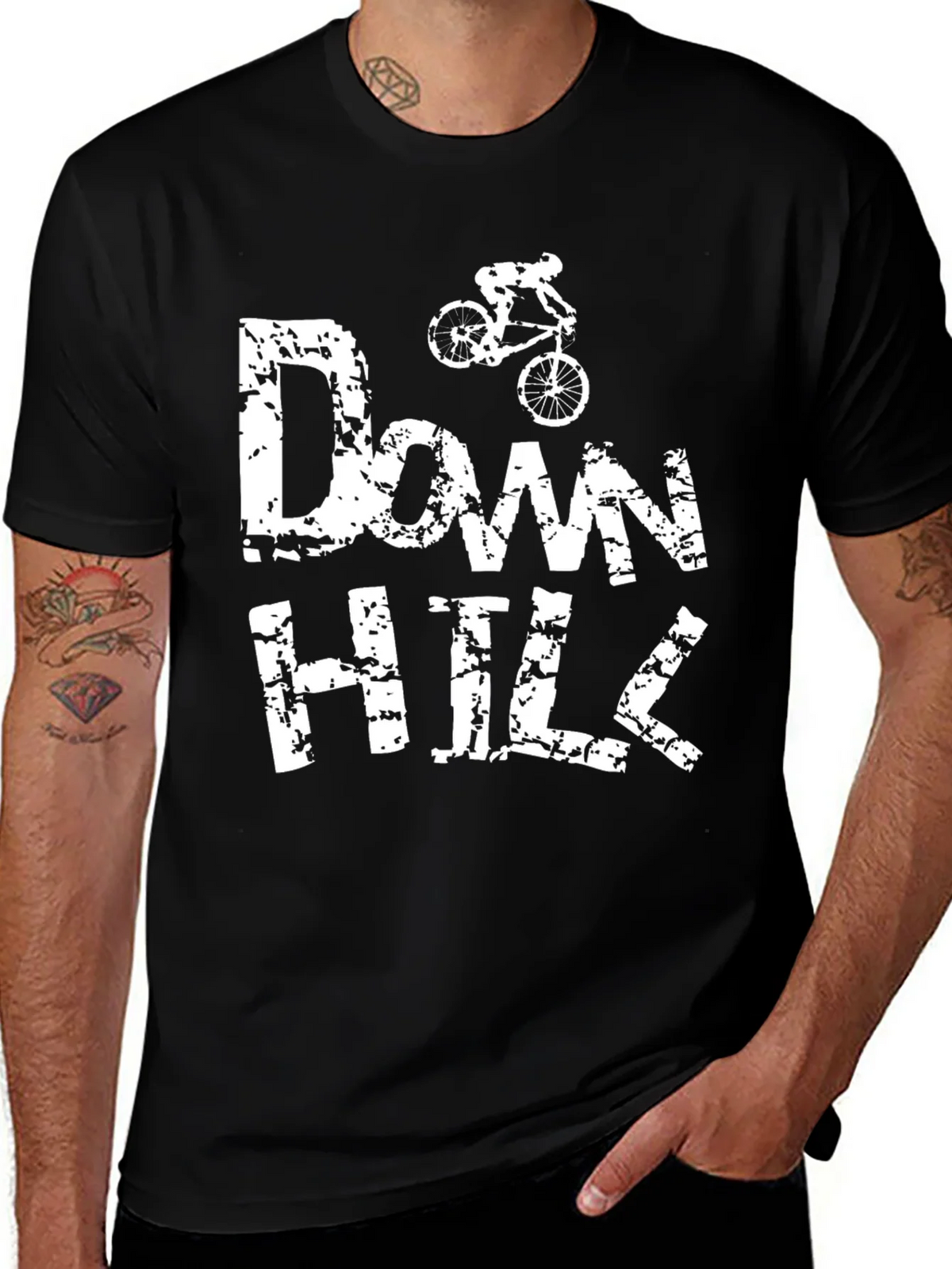 Downhill Mountain Bike T-Shirt - Black Graphic Tee product image 1