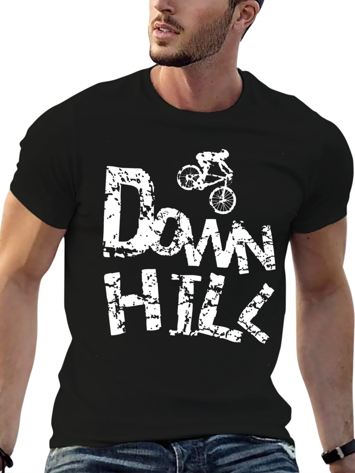Downhill Mountain Bike T-Shirt - Black Graphic Tee product image 6