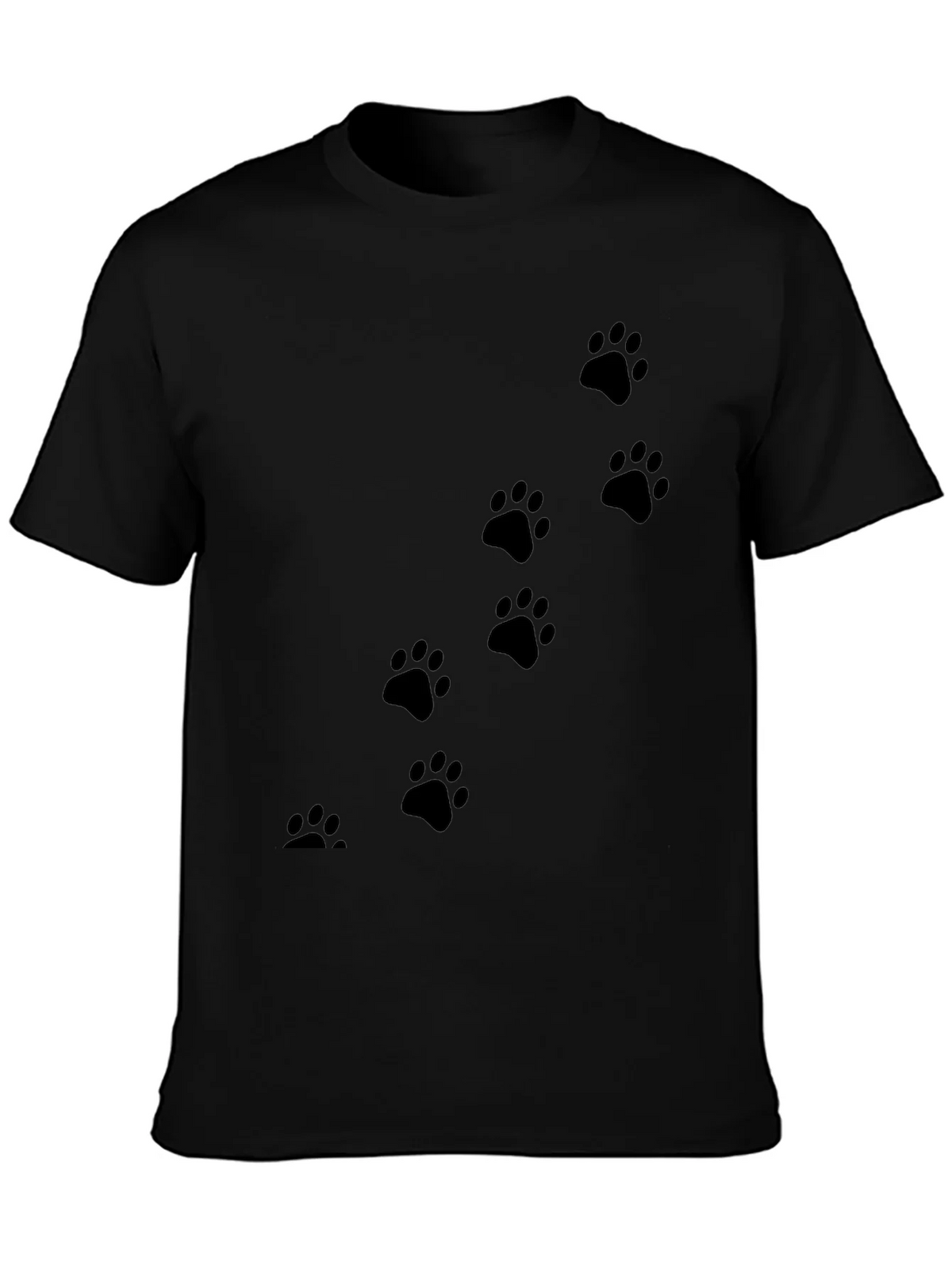 Black Paw Print T-Shirt for Animal Lovers product image 3
