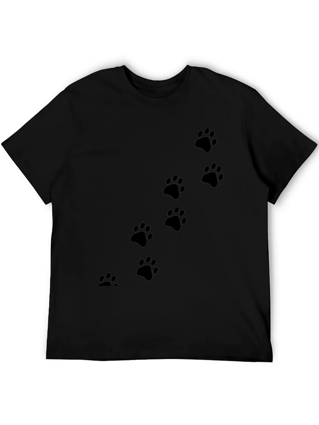 Black Paw Print T-Shirt for Animal Lovers product image 5