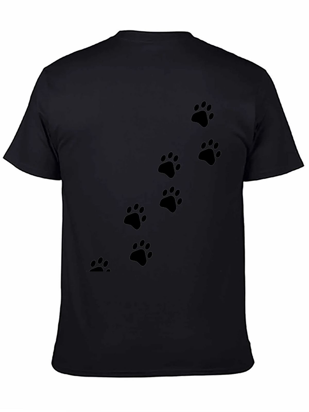 Black Paw Print T-Shirt for Animal Lovers product image 4