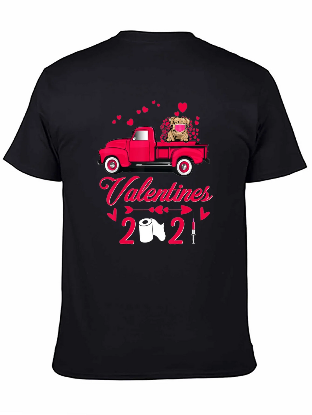Valentines Day 2021 Dog Truck T-Shirt product image 2