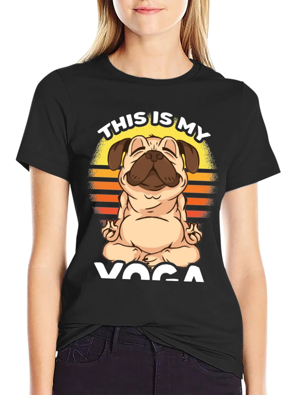 Pug Yoga T-Shirt - This is My product image 2