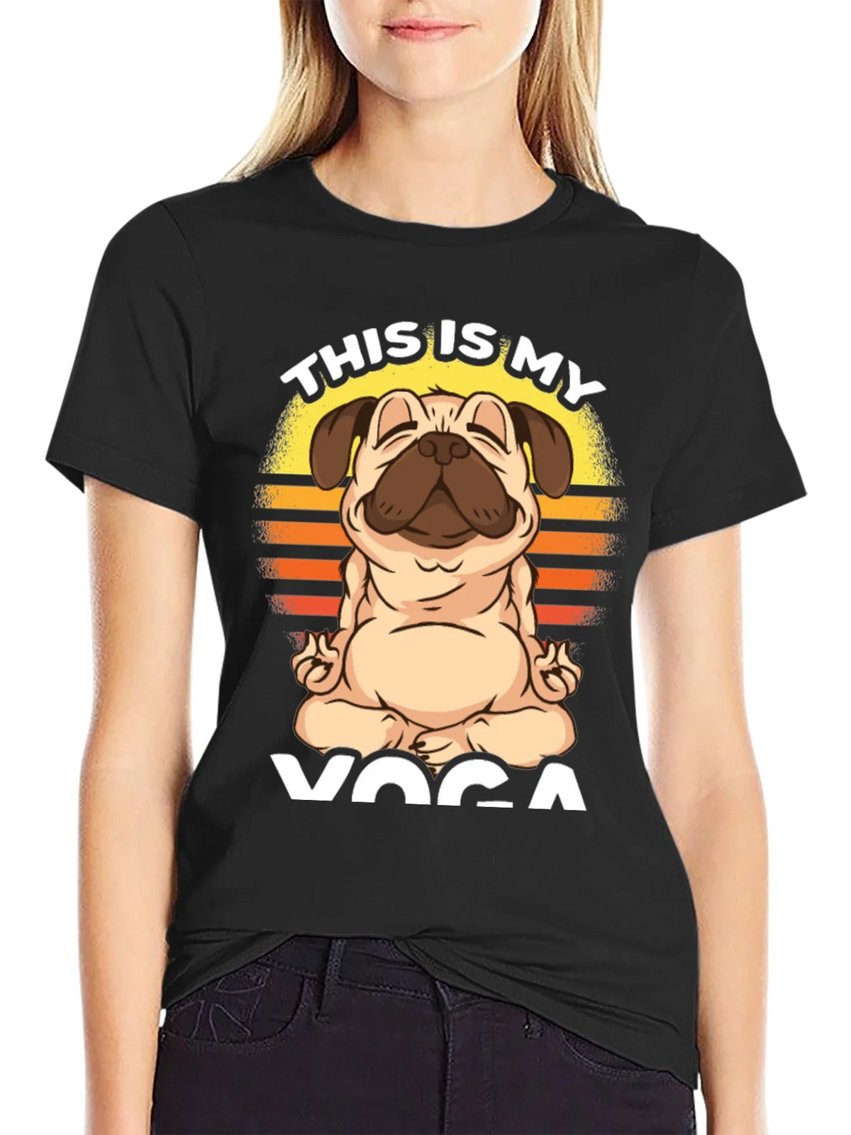 Pug Yoga T-Shirt - This is My product image 2