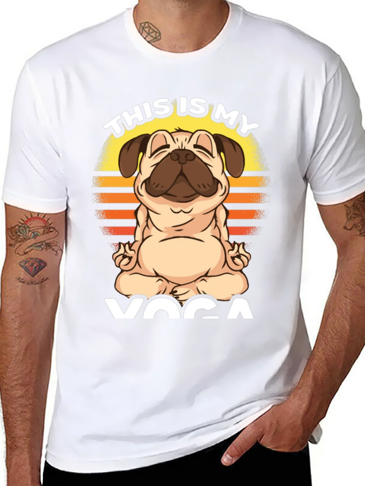 Pug Yoga T-Shirt - This is My product image 7