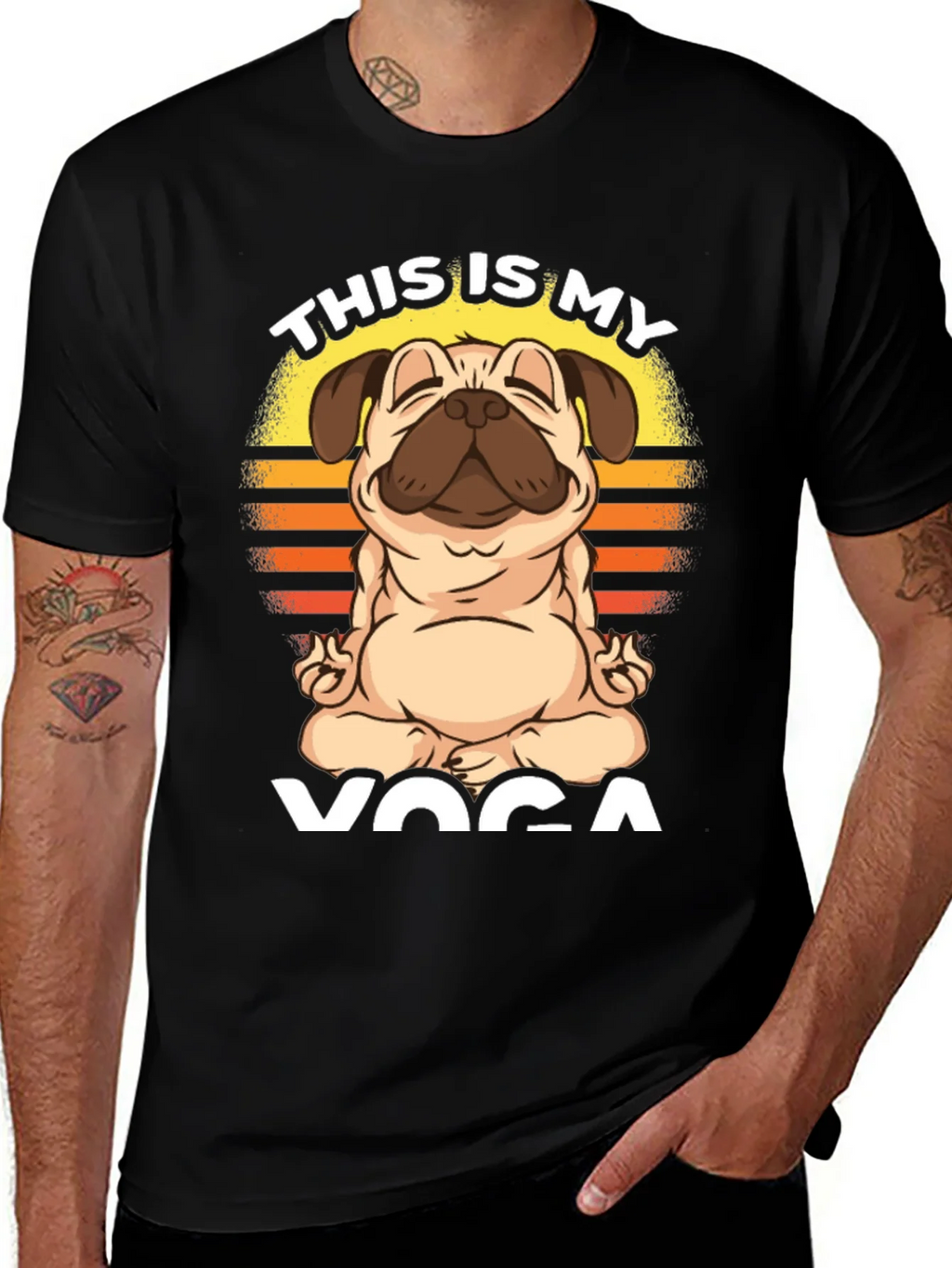 Pug Yoga T-Shirt - This is My product image 1