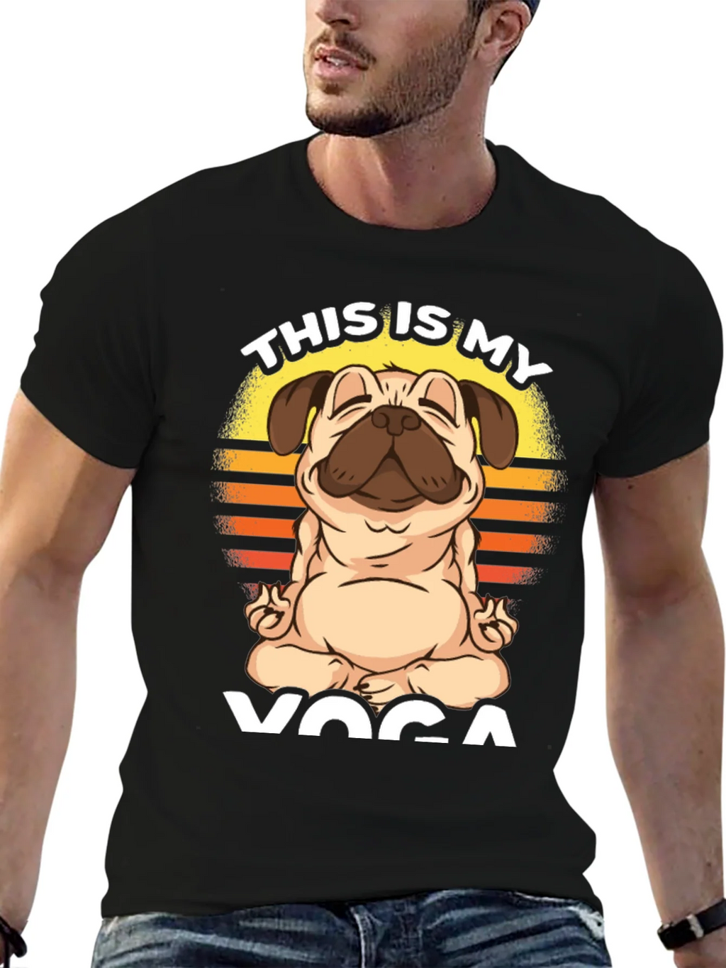 Pug Yoga T-Shirt - This is My product image 6