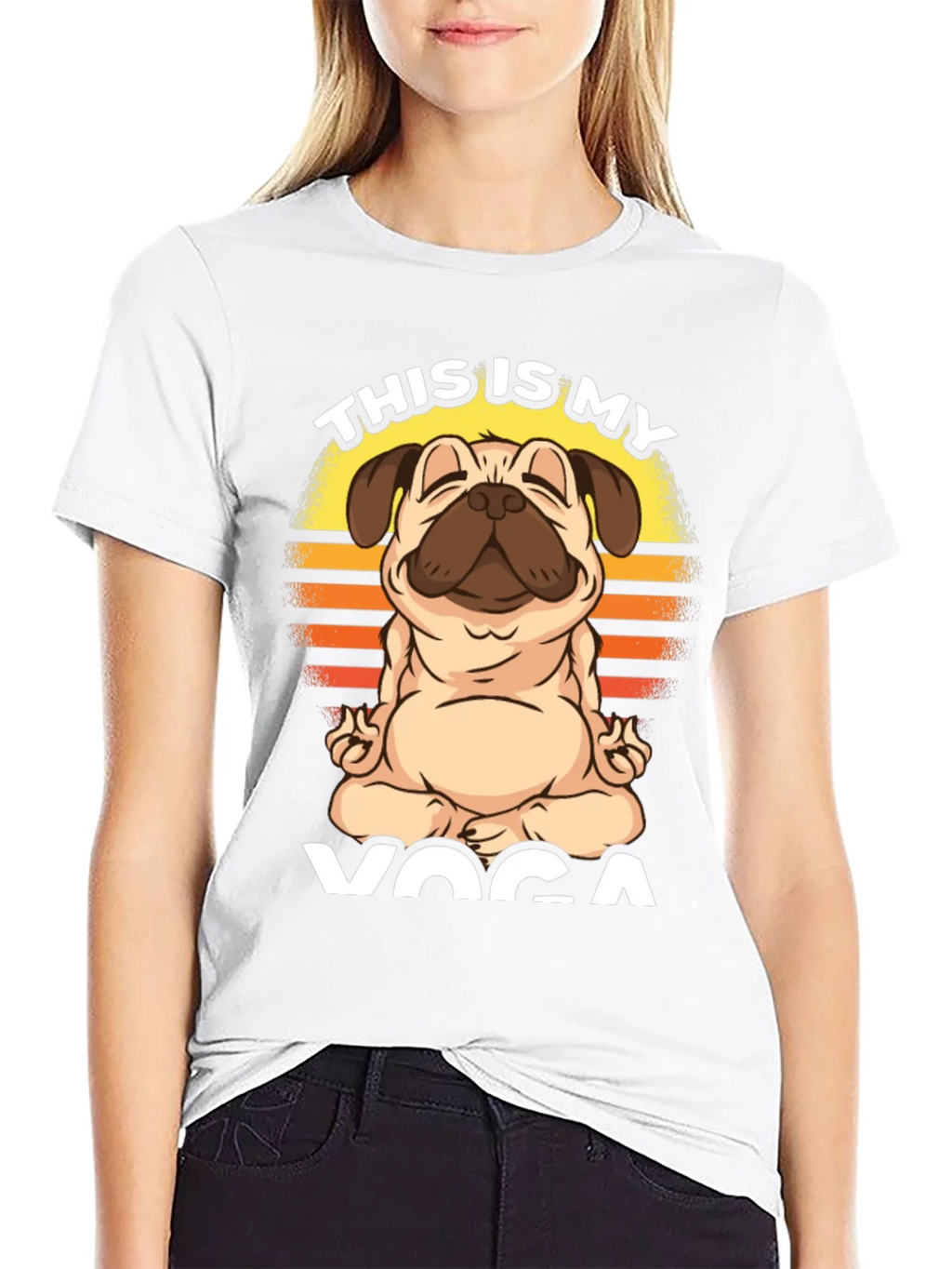 Pug Yoga T-Shirt - This is My product image 8