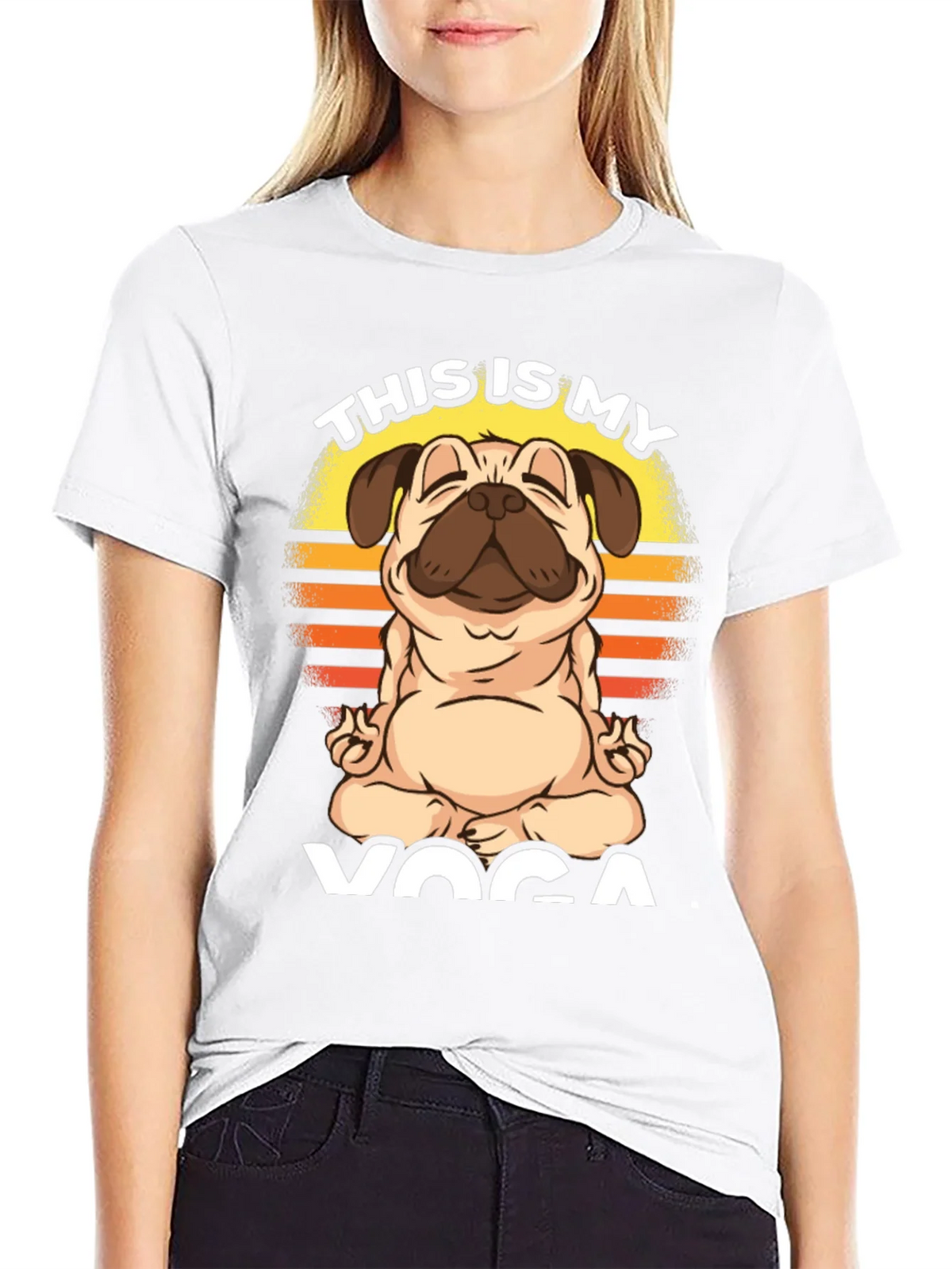 Pug Yoga T-Shirt - This is My product image 8