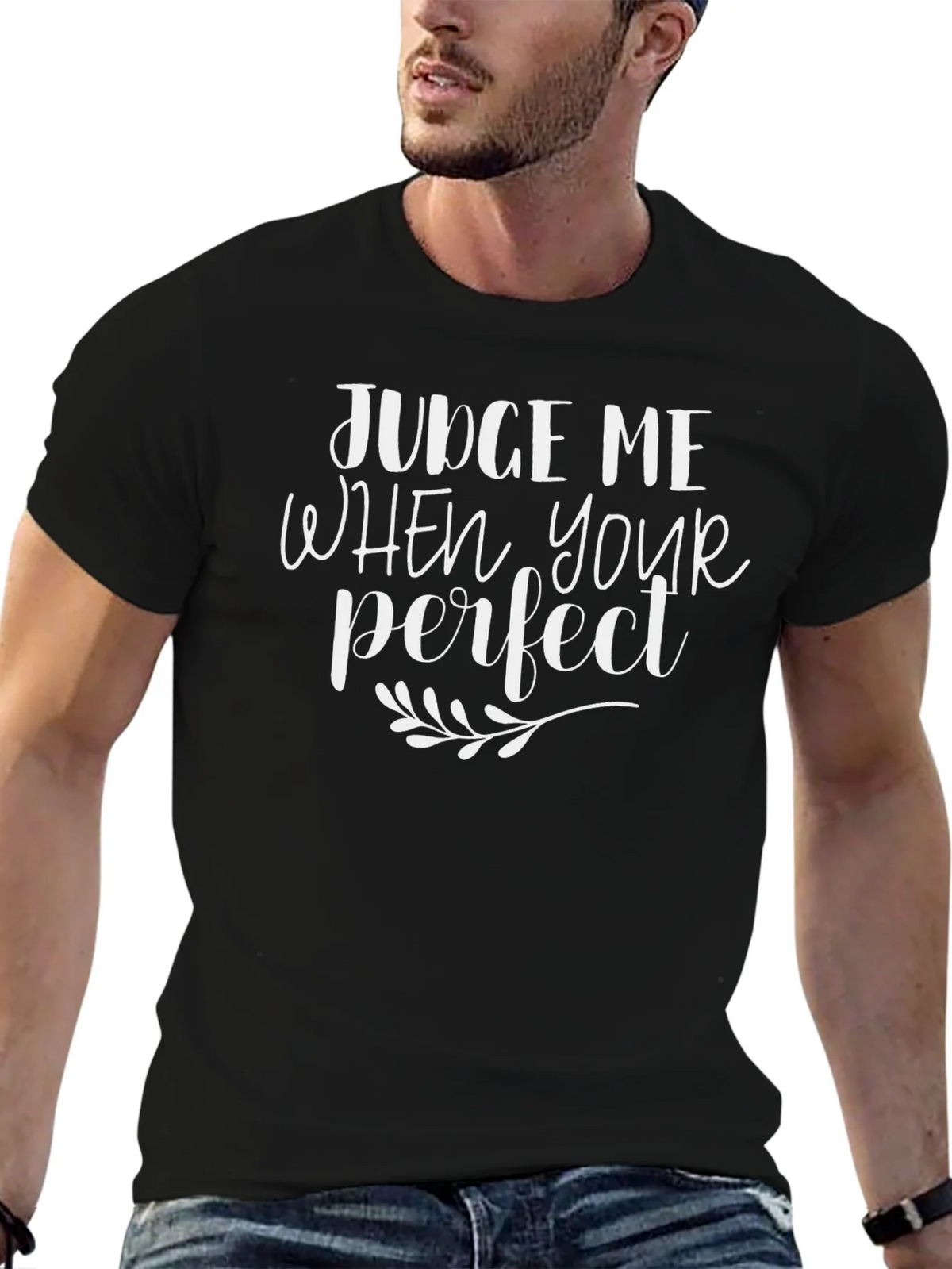 Judge Me When Youre Perfect Black T-Shirt product image 6