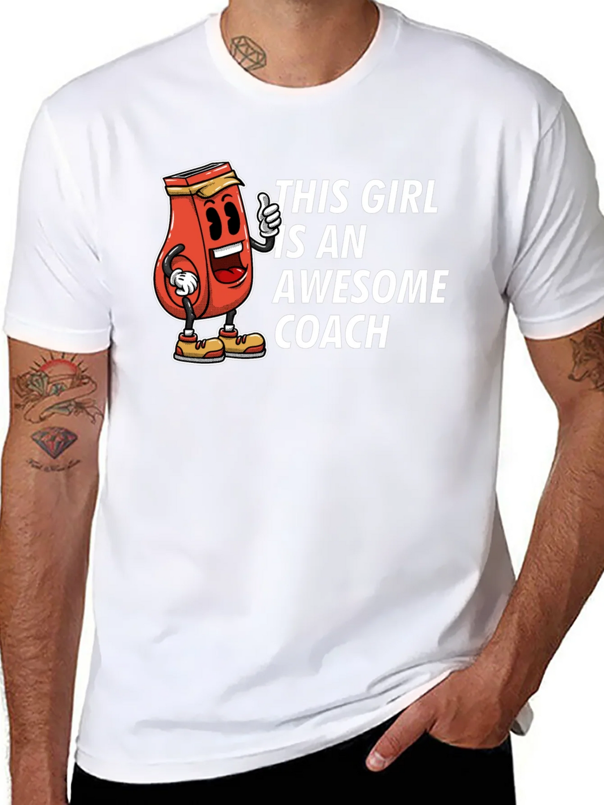 Awesome Coach T-Shirt - Funny Ketchup Girl Design product image 7