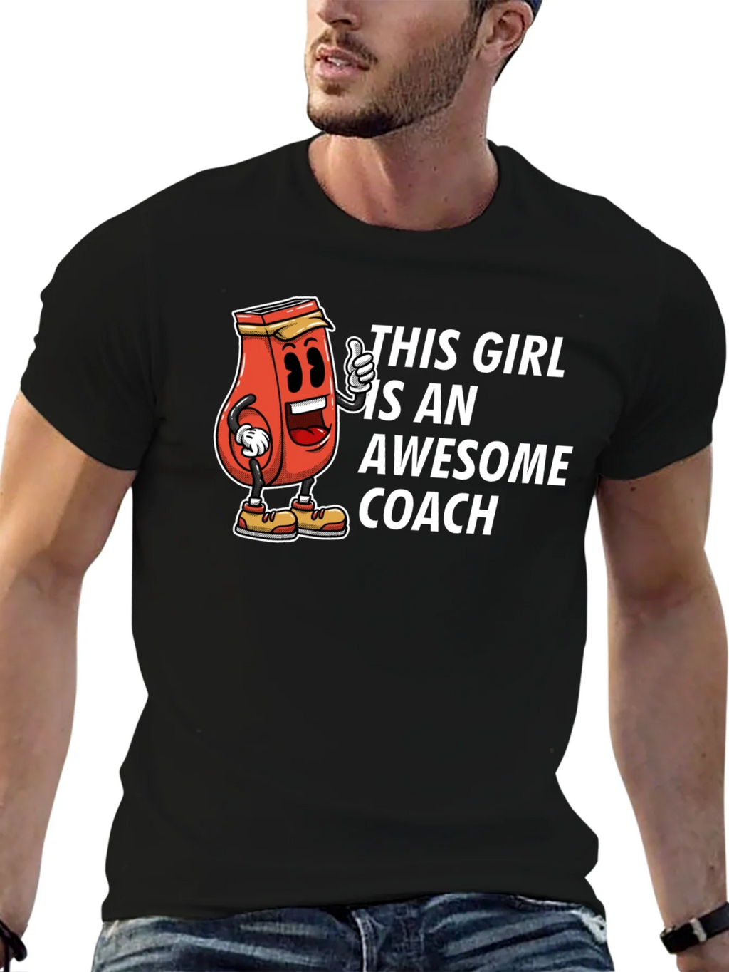 Awesome Coach T-Shirt - Funny Ketchup Girl Design product image 6