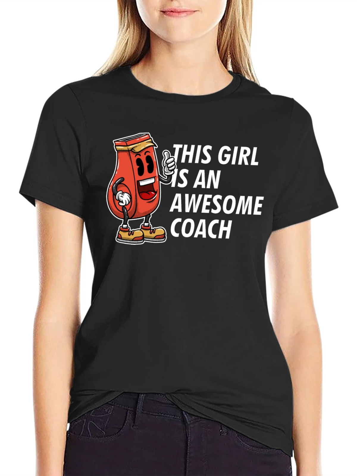 Awesome Coach T-Shirt - Funny Ketchup Girl Design product image 2