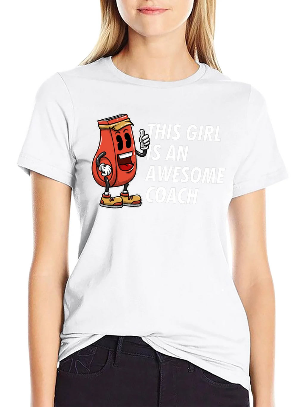 Awesome Coach T-Shirt - Funny Ketchup Girl Design product image 8