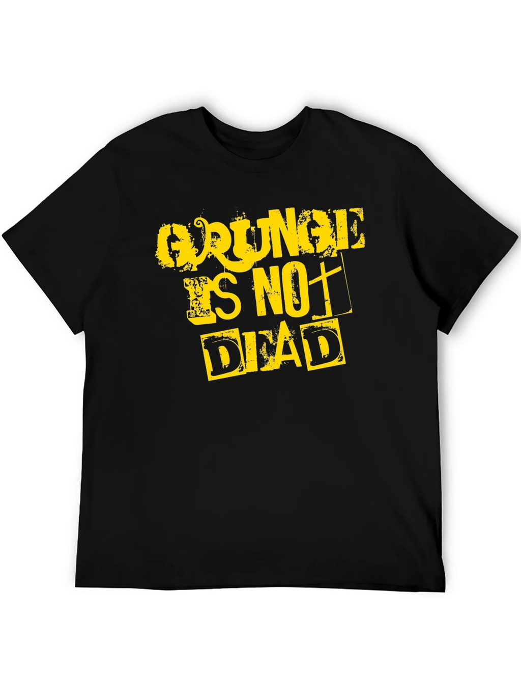Grunge Is Not Dead Graphic Tee - Black Cotton T-Shirt product image 5