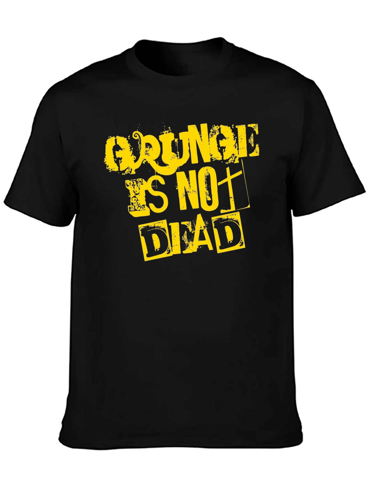 Grunge Is Not Dead Graphic Tee - Black Cotton T-Shirt product image 3