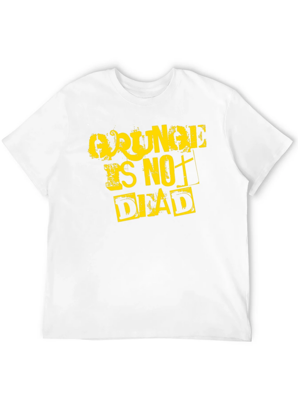 Grunge Is Not Dead Graphic Tee - Black Cotton T-Shirt product image 11