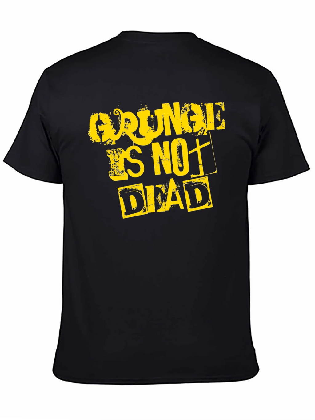 Grunge Is Not Dead Graphic Tee - Black Cotton T-Shirt product image 4