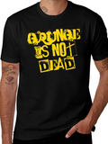 Grunge Is Not Dead Graphic Tee - Black Cotton T-Shirt product image 1