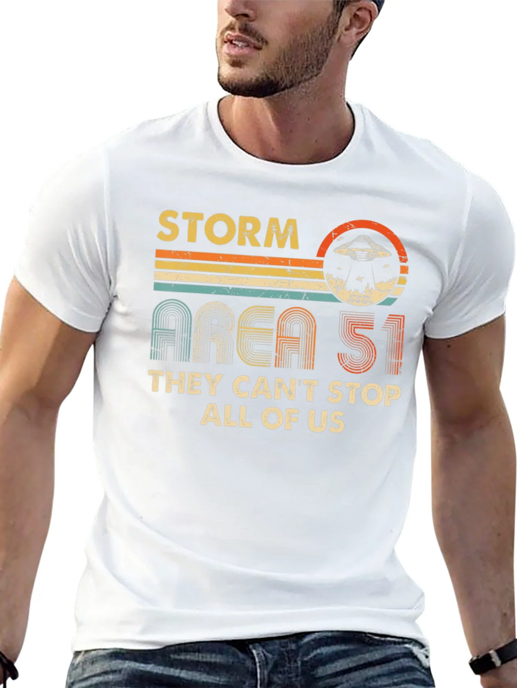 Storm Area 51 Retro UFO Graphic T-Shirt product image 12