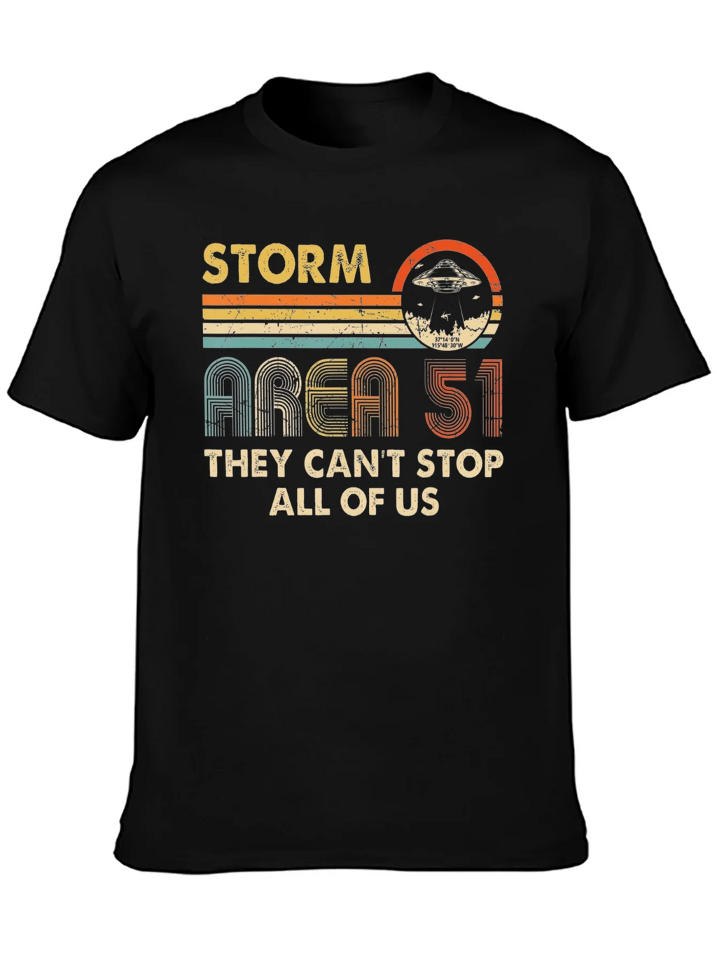 Storm Area 51 Retro UFO Graphic T-Shirt product image 3