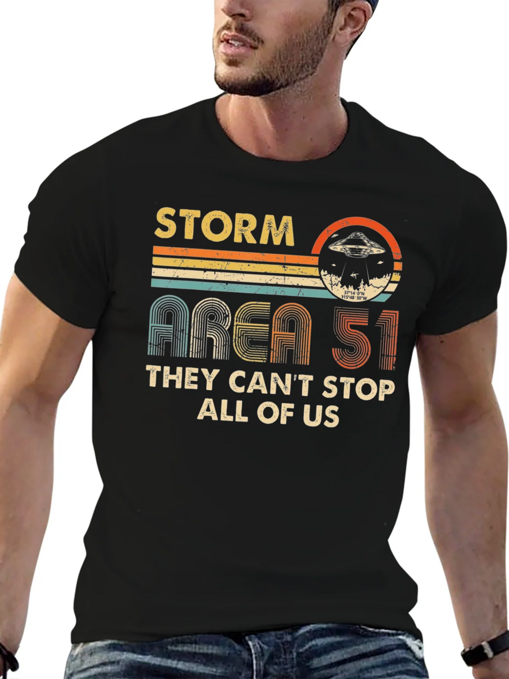 Storm Area 51 Retro UFO Graphic T-Shirt product image 6