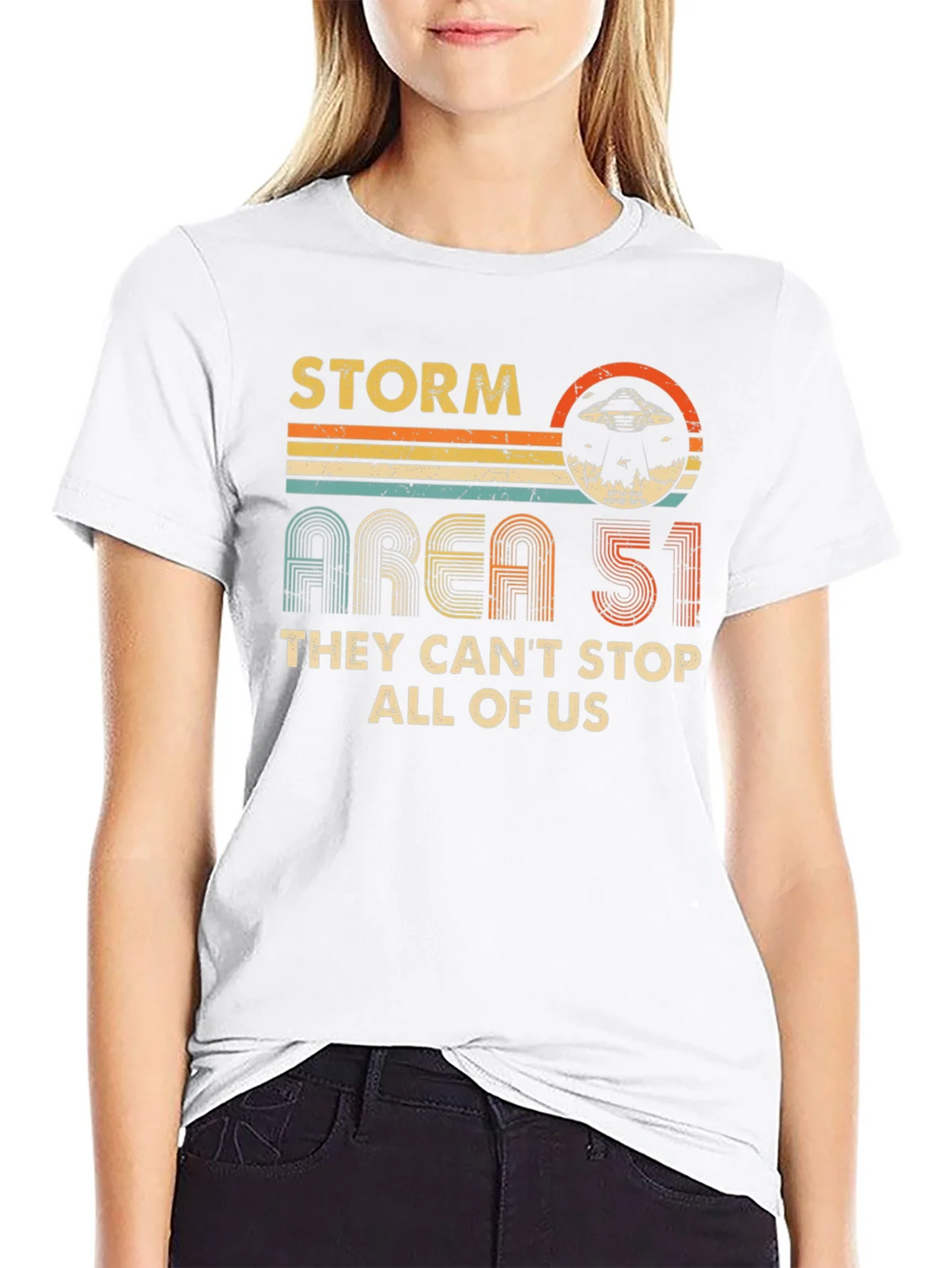 Storm Area 51 Retro UFO Graphic T-Shirt product image 8