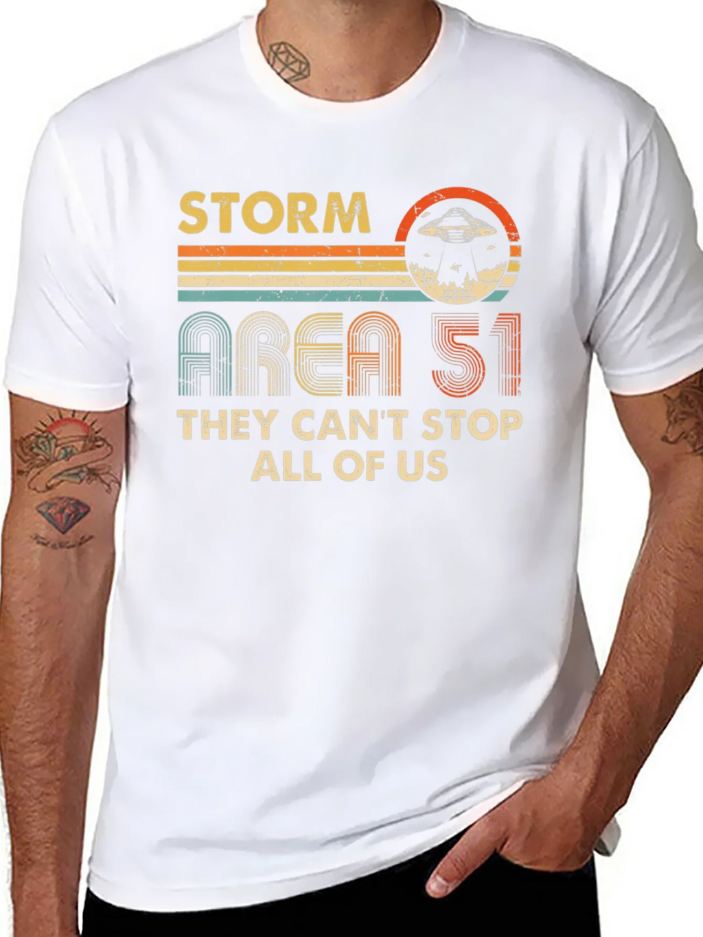 Storm Area 51 Retro UFO Graphic T-Shirt product image 7