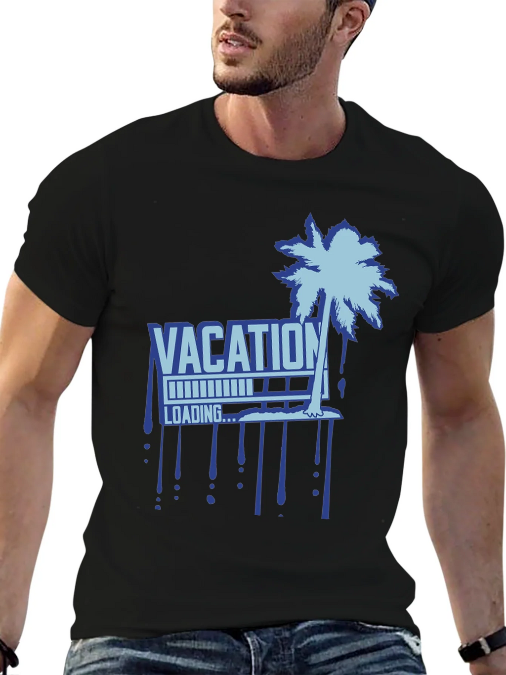 Vacation Loading Palm Tree Graphic T-Shirt product image 6